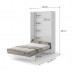 Sienas gulta 120 BED CONCEPT BC-02, balts glancēts Sienas gulta 120 BED CONCEPT BC-02, balts glancēts